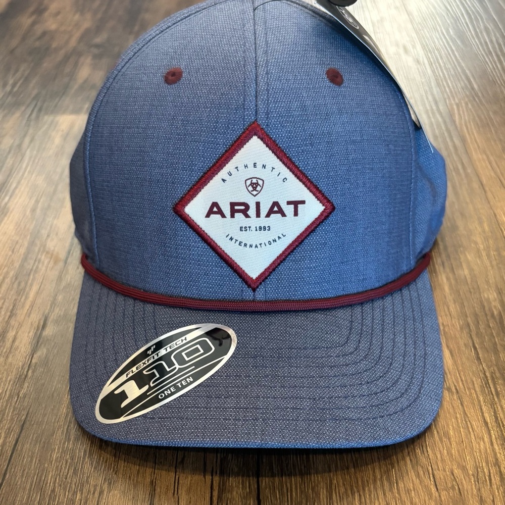 Ariat Blue Cap with Red Trim baseball hat, SnapBack